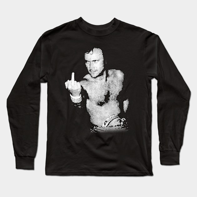 Phil Collins Halftone Long Sleeve T-Shirt by Resdis Materials